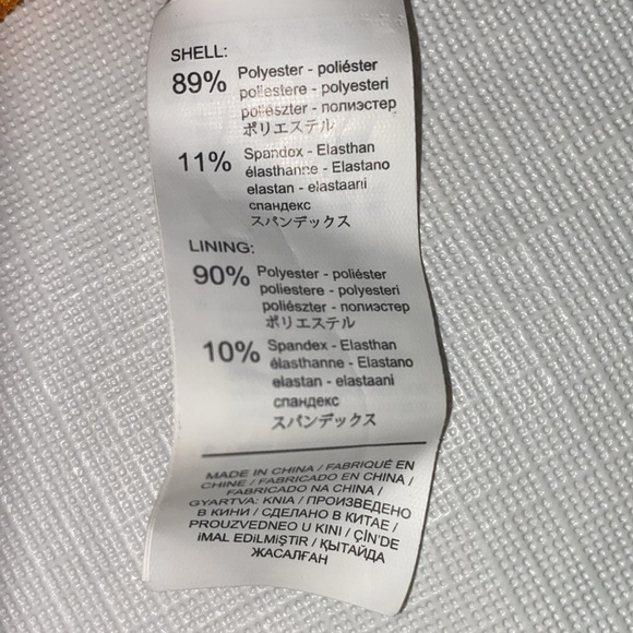 NWT Cupshe Golden mustard Yellow textured Bikini Set Size Large Bathing Suit - Picture 9 of 9